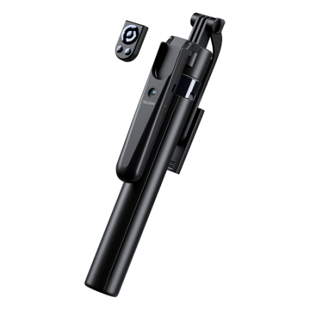 Telesin P3-MS-03 - 2w1, statyw z elektroniczną głowicą AI, selfie stick do smartfona (do 162cm, udźwig 0,5kg)