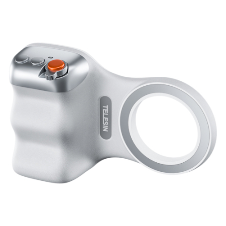 Telesin P5-MP-001WH - magnetyczny grip, uchwyt do smartfona (MagSafe, pilot BT, z wyzwalaczem), biały