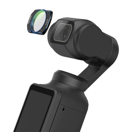Telesin S5-FLT-44-TDJ - zestaw filtrów z mocowaniem magnetycznym (CPL, VND 2-32, Black Mist 1/4) do kamer DJI Osmo Pocket 3 / 4 - przykład użycia