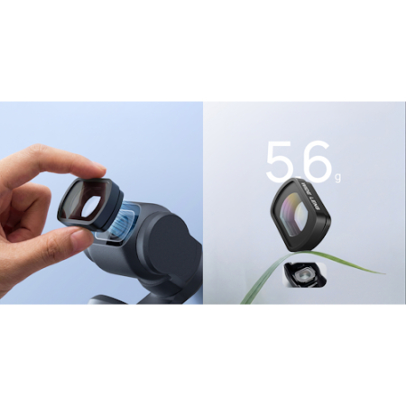 Telesin S5-FLT-48-TDJ - magnetyczny obiektyw szerokokątny do kamer DJI Osmo Pocket 3 / 4 - przykład użycia