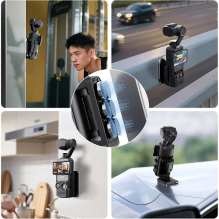 Ulanzi PK15 - mocowanie, uchwyt magnetyczny do DJI Osmo Pocket 3 (zimna stopka) - przykład użycia