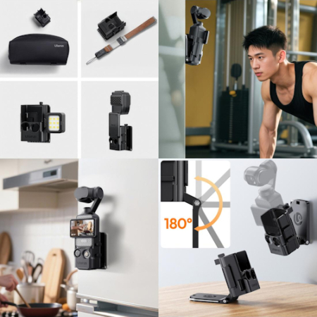 Ulanzi PK15 - mocowanie, uchwyt magnetyczny do DJI Osmo Pocket 3 (zimna stopka) - przykład użycia