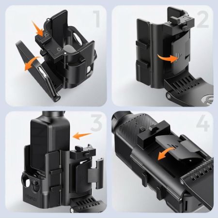 Ulanzi PK15 - mocowanie, uchwyt magnetyczny do DJI Osmo Pocket 3 (zimna stopka) - przykład użycia