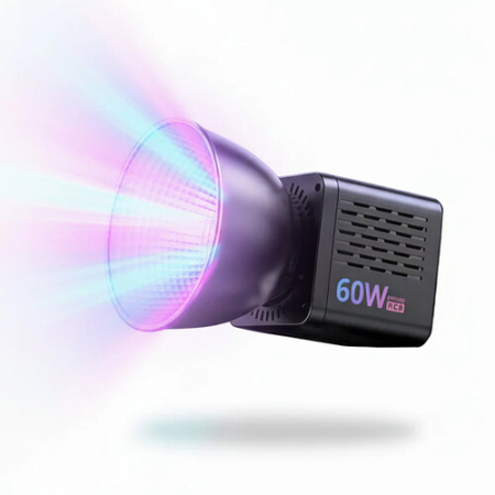 Ulanzi C60RGB (L277) - zestaw, lampa LED COB + strumienica z reflektorem (2500-6500K, RGB, 60W, Mini Bowens)