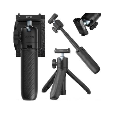 Ulanzi MT66 - 3w1, mini statyw i selfie stick do DJI Action (z mocowaniem do plecaka i szybkozłączką)