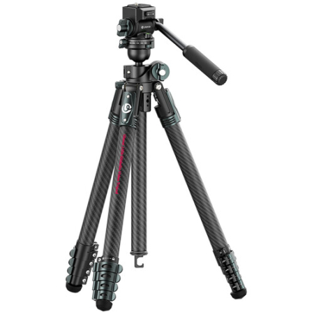 Ulanzi JJ06 GlideGo (T081) - zestaw, statyw Carbon + kulowa głowica video 360° (44-187cm, udźwig 5kg)