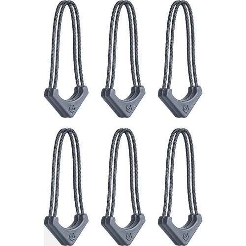Wandrd Worryless Locking Zipper Pullers - uchwyty / przywieszki do zamków błyskawicznych, 6 sztuk (niebieskie)