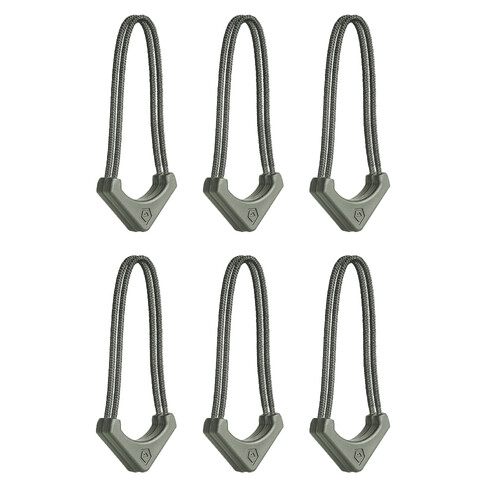 Wandrd Worryless Locking Zipper Pullers - uchwyty / przywieszki do zamków błyskawicznych, 6 sztuk (zielone)