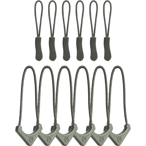 Wandrd Zipper Pullers - uchwyty / przywieszki do zamków błyskawicznych, 12 sztuk (zielone)