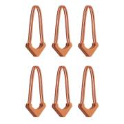Wandrd Worryless Locking Zipper Pullers - uchwyty / przywieszki do zamków błyskawicznych, 6 sztuk (pomarańczowe) - zawar
