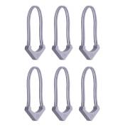 Wandrd Worryless Locking Zipper Pullers - uchwyty / przywieszki do zamków błyskawicznych, 6 sztuk (fioletowe) - zawartoś