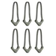 Wandrd Worryless Locking Zipper Pullers - uchwyty / przywieszki do zamków błyskawicznych, 6 sztuk (zielone) - zawartość