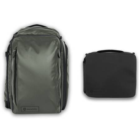 Wandrd Transit Travel Photo Bundle 35 - podróżny plecak fotograficzny 35L + akcesoria, zielony - zawartość