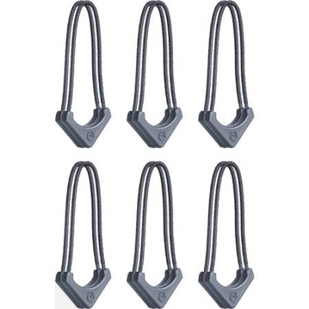 Wandrd Worryless Locking Zipper Pullers - uchwyty / przywieszki do zamków błyskawicznych, 6 sztuk (niebieskie) - zawarto
