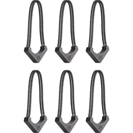 Wandrd Worryless Locking Zipper Pullers - uchwyty / przywieszki do zamków błyskawicznych, 6 sztuk (czarne) - zawartość