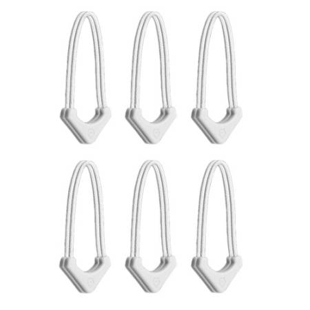 Wandrd Worryless Locking Zipper Pullers - uchwyty / przywieszki do zamków błyskawicznych, 6 sztuk (białe) - zawartość ze