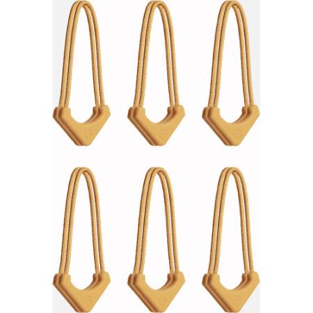 Wandrd Worryless Locking Zipper Pullers - uchwyty / przywieszki do zamków błyskawicznych, 6 sztuk (żółte) - zawartość ze