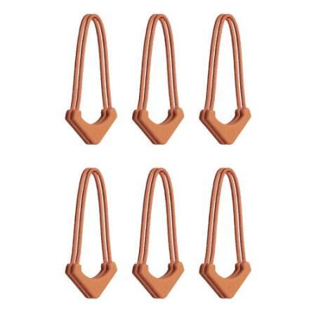 Wandrd Worryless Locking Zipper Pullers - uchwyty / przywieszki do zamków błyskawicznych, 6 sztuk (pomarańczowe) - zawar