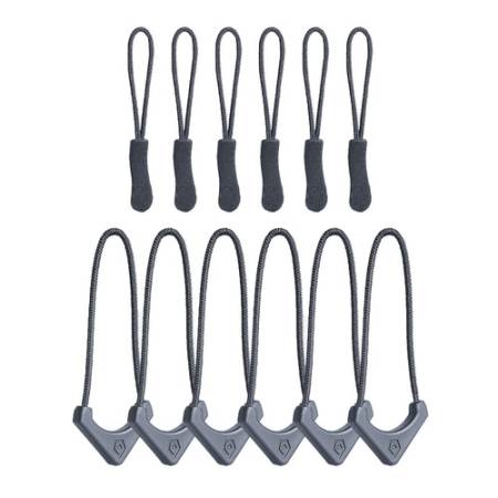 Wandrd Zipper Pullers - uchwyty / przywieszki do zamków błyskawicznych, 12 sztuk (niebieskie) - zawartość zestawu