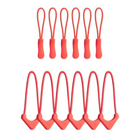 Wandrd Zipper Pullers - uchwyty / przywieszki do zamków błyskawicznych, 12 sztuk (czerwone) - zawartość zestawu