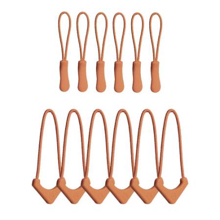 Wandrd Zipper Pullers - uchwyty / przywieszki do zamków błyskawicznych, 12 sztuk (pomarańczowe) - zawartość zestawu
