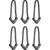 Wandrd Worryless Locking Zipper Pullers - uchwyty / przywieszki do zamków błyskawicznych, 6 sztuk (czarne) - zawartość