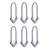 Wandrd Worryless Locking Zipper Pullers - uchwyty / przywieszki do zamków błyskawicznych, 6 sztuk (fioletowe) - zawartoś