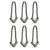 Wandrd Worryless Locking Zipper Pullers - uchwyty / przywieszki do zamków błyskawicznych, 6 sztuk (zielone) - zawartość