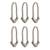 Wandrd Worryless Locking Zipper Pullers - uchwyty / przywieszki do zamków błyskawicznych, 6 sztuk (beżowe) - zawartość