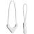 Wandrd Zipper Pullers - uchwyty / przywieszki do zamków błyskawicznych, 12 sztuk (białe)