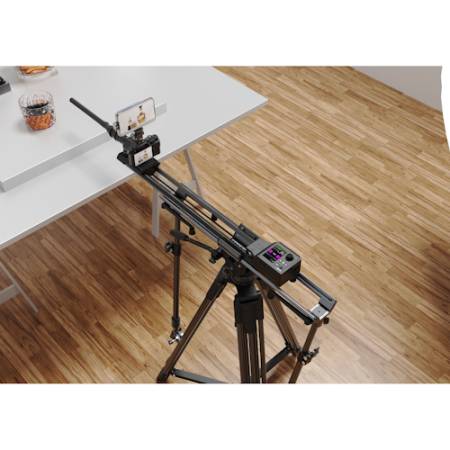 Zeapon Micro 4 M1000 - slider z gimbalowym modułem napędowym, 61,9cm, udźwig poziom 12kg, udźwig pion 4,5kg - przykład użycia
