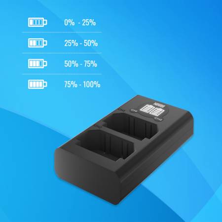 Newell DL-USB-C BLX-1 - ładowarka dwukanałowa do akumulatorów BLX-1 do Olympus, NL3239