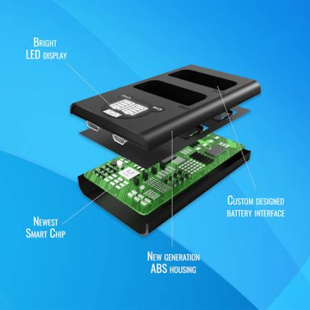 Newell DL-USB-C BLX-1 - ładowarka dwukanałowa do akumulatorów BLX-1 do Olympus, NL3239