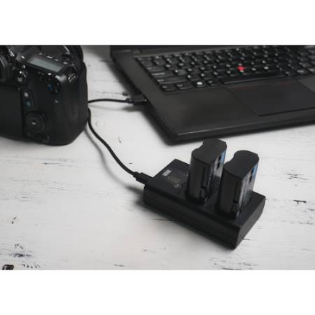 Newell DL-USB-C BLX-1 - ładowarka dwukanałowa do akumulatorów BLX-1 do Olympus, NL3239 - przykład użycia