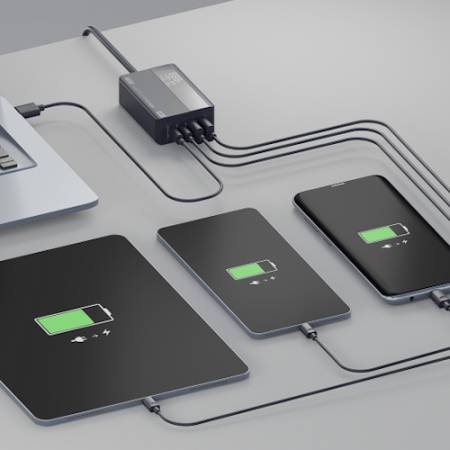Newell GaN Tech T-power 100 W - ładowarka sieciowa, NL3569 - przykład użycia