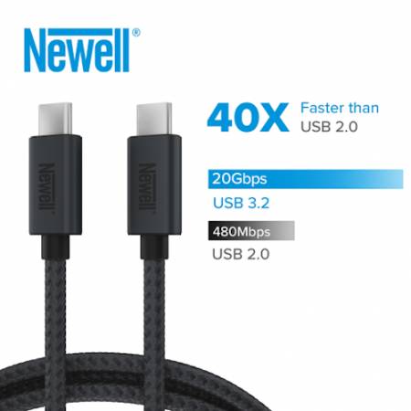Newell USB-C - USB-C 3.2 - kabel 2m, grafitowy, NL3586