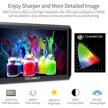 Feelworld FW568 V3 - monitor podglądowy 6